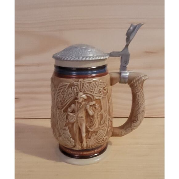 Avon Country & Western Music Ceramic Beer Stein 1994 New in Box - Picture 2 of 9